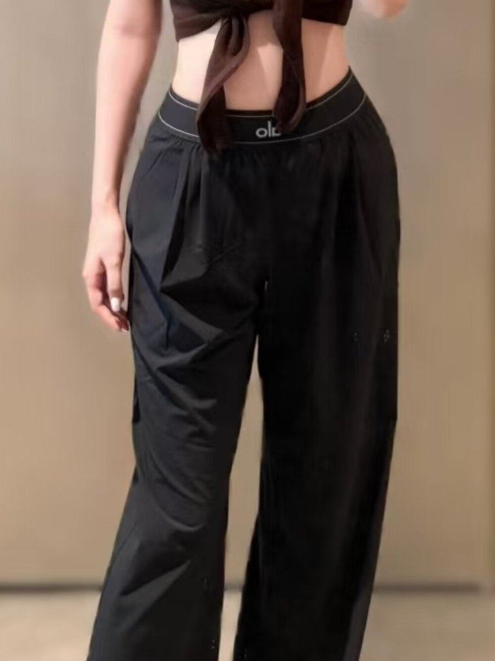 Black| 30” Inseam|ALO Suit Up Trouser🥰Flowy Wide-Leg💡Flattering/Versatile/NWT